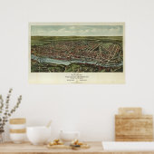 Manayunk Wissahickon Roxborough PA Luftkarte Poster (Küche)