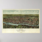 Manayunk Wissahickon Roxborough PA Luftkarte Poster (Vorne)