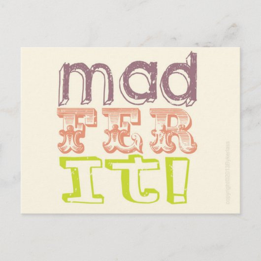 Manc Card - Mad Fire It Postkarte (Vorderseite)