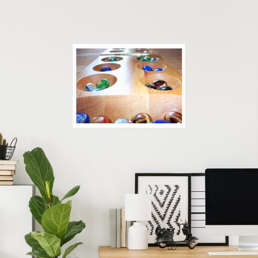 Mancala Board and Pieces Poster (Heimbüro)