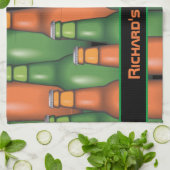 Mancave Beer Custom Personalisiert Bar Geschirrtuch (Gefaltet)