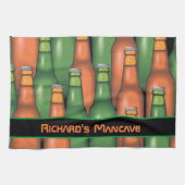 Mancave Beer Custom Personalisiert Bar Geschirrtuch (Horizontal)