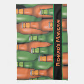Mancave Beer Custom Personalisiert Bar Geschirrtuch (Vertikal)