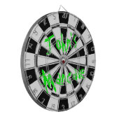 Mancave Dartboard | Beklemmendes Grunge-Design Dartscheibe (Vorderseite Links)