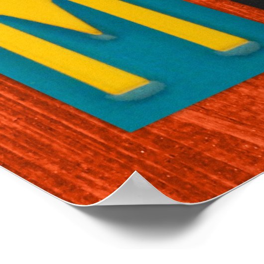 MANCAVE Lizenzplatine Art Word Phrase Poster (Ecke)