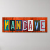 MANCAVE Lizenzplatine Art Word Phrase Poster (Vorne)