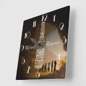 Mancave Personalisiert Quadratische Wanduhr (Winkel)