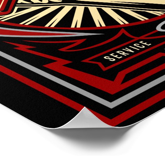 Mancave Vintag Mechanic Garage Poster (Ecke)