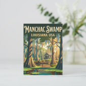 Manchac-Sumpf USA Postkarte (Stehend Vorderseite)