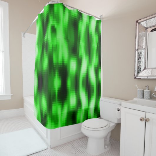 Manchado verde e preto estilo pastilhas de vidro duschvorhang (Beispiel)