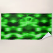 Manchado verde e preto estilo pastilhas de vidro strandtuch (Vorderseite)