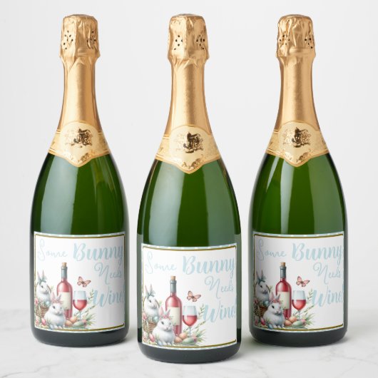 Manche Brötchen brauchen Wein Schaumweinetikett (Flaschen)