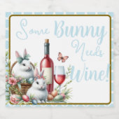 Manche Brötchen brauchen Wein Schaumweinetikett (Einzelnes Label)