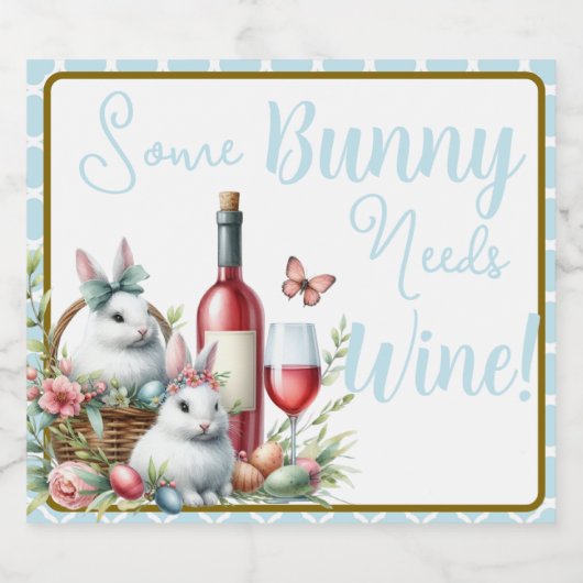 Manche Brötchen brauchen Wein Schaumweinetikett (Einzelnes Label)