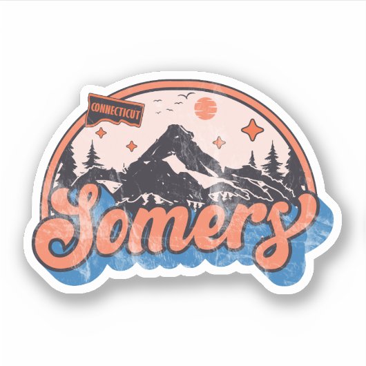 Manche, Connecticut Aufkleber (Vorderseite)