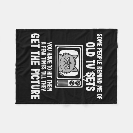 Manche erinnern mich an alte TV-Sets, die lustige  Fleecedecke (Vorderseite (Horizontal))