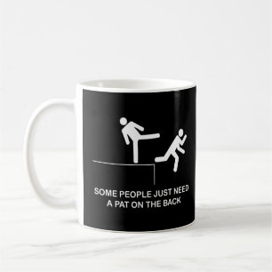 Manche Leute brauchen nur einen Teil auf der Rücks Kaffeetasse