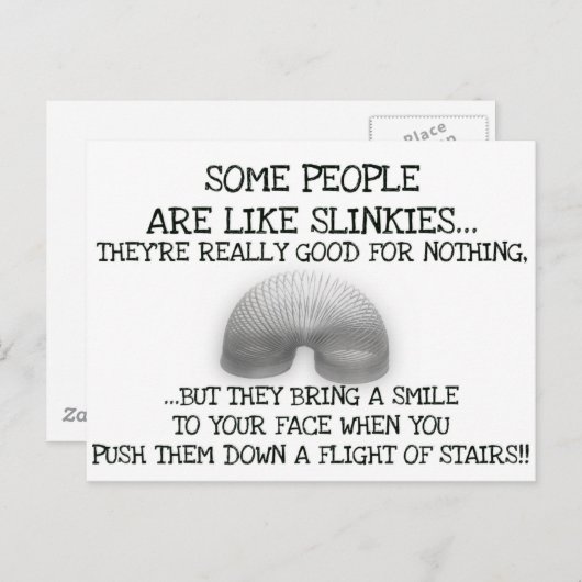Manche Leute sind wie Slinkes Postkarte (Vorne/Hinten)