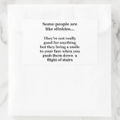 Manche Leute sind wie Slinkes Rechteckiger Aufkleber (Tasche)