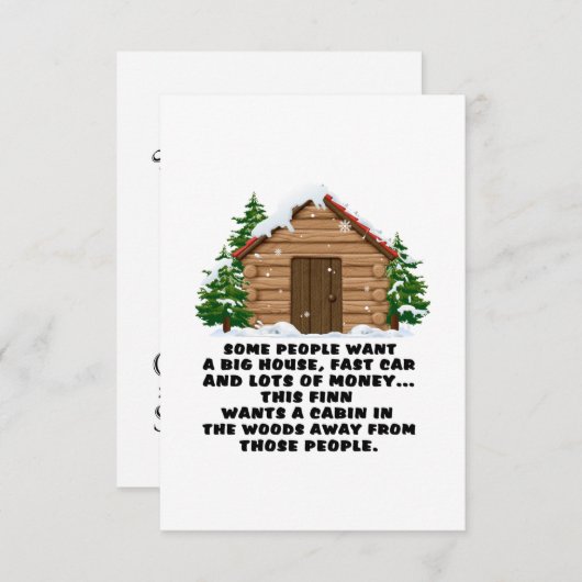 Manche Leute Wollte ein riesiges Schnellauto Begleitkarte (Vorne/Hinten)