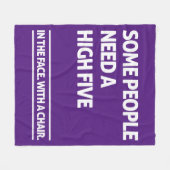 Manche Menschen brauchen hohe fünf Fleecedecke (Vorderseite (Horizontal))