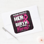 Manche Menschen treffen nie auf ihr Heldenbrust-Be Quadratischer Aufkleber (Umschlag)