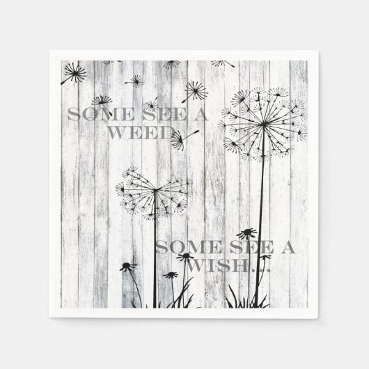 Manche sehen ein Unkraut Serviette (Vorderseite)