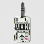 Manchester Bee Luggage Tag Gepäckanhänger (Vorderseite Vertikal)
