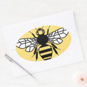 Manchester Bee Ovaler Aufkleber (Umschlag)