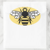 Manchester Bee Ovaler Aufkleber (Tasche)