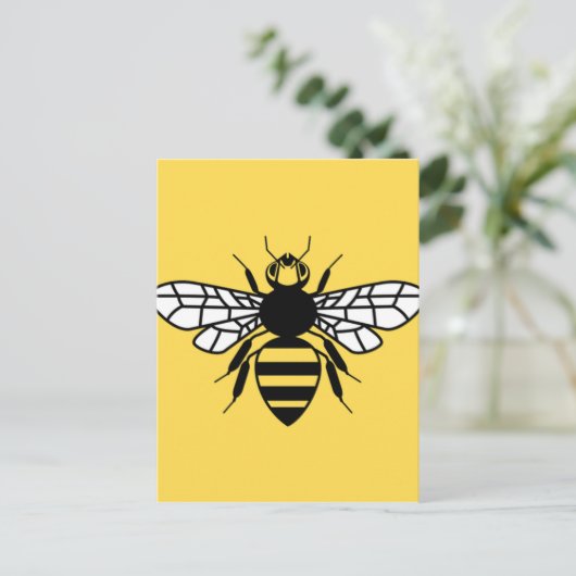 Manchester Bee Postkarte (Stehend Vorderseite)