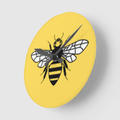 Manchester Bee Runde Wanduhr (Winkel)