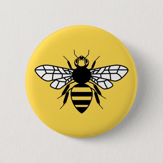 Manchester-Biene Button (Vorderseite)