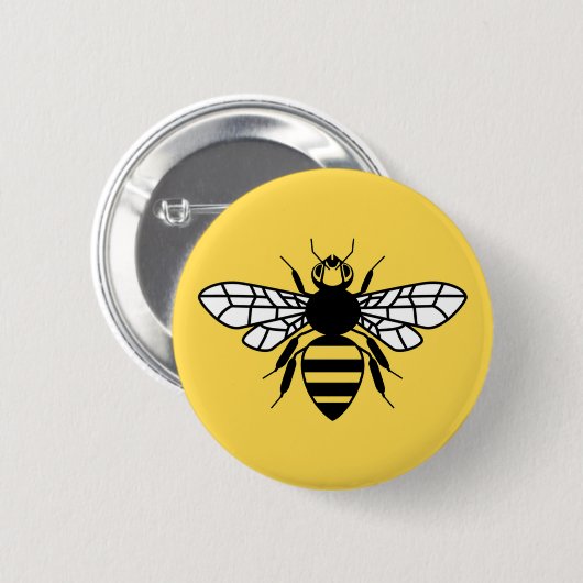 Manchester-Biene Button (Vorne & Hinten)