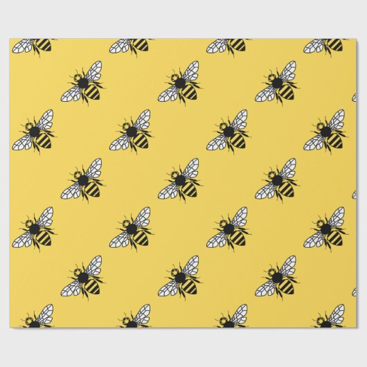 Manchester-Biene Geschenkpapier (Flach)