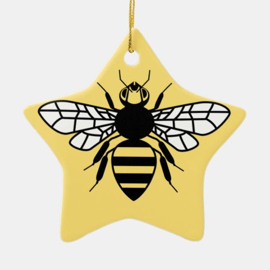 Manchester-Biene Keramik Ornament (Vorne)
