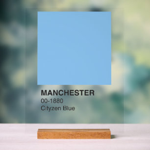 Manchester Blue Cityzen - klarer Hintergrund Acrylschild