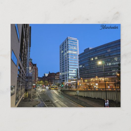 Manchester Blue Hour Postkarte (Vorderseite)