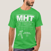 Manchester-Boston Regional Airport MHT T-Shirt (Vorderseite)