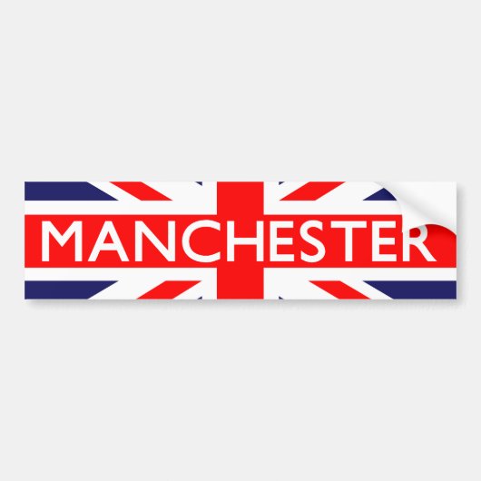 Manchester: Britische Flagge Autoaufkleber (Vorne)