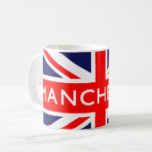 Manchester: Britische Flagge Kaffeetasse (Vorderseite Links)