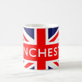 Manchester: Britische Flagge Kaffeetasse (Mittel)