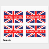 Manchester: Britische Flagge Rechteckiger Aufkleber (Blatt)