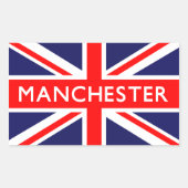 Manchester: Britische Flagge Rechteckiger Aufkleber (Vorderseite)