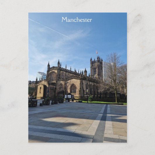 Manchester Cathedral Gardens Postkarte (Vorderseite)