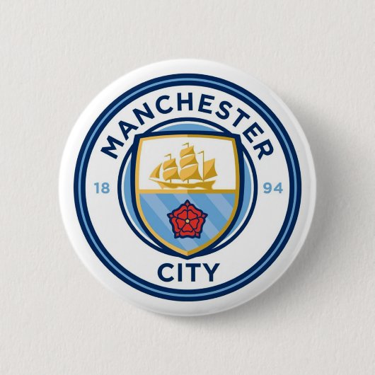 Manchester City Brosche Button (Vorderseite)