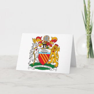 Manchester Coat of Arms Greeting Card Karte