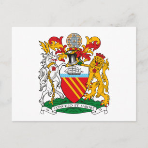 Manchester Coat of Arms Postcard Postkarte