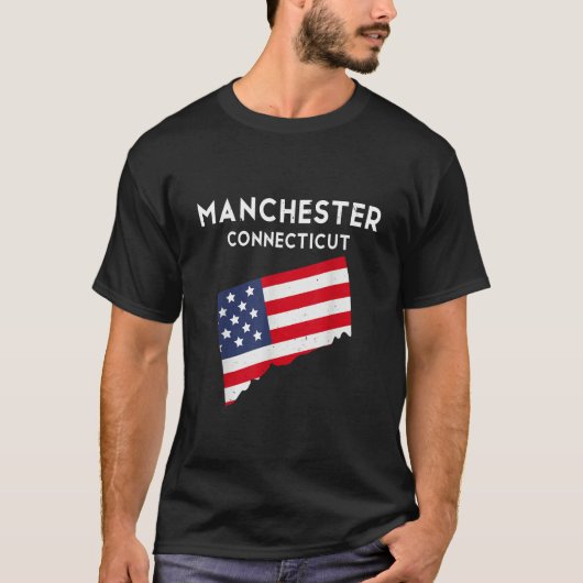 Manchester Connecticut USA State America Travel Co T-Shirt (Vorderseite)
