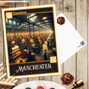 Manchester, Connecticut   Vintage Ansichtskarte Postkarte